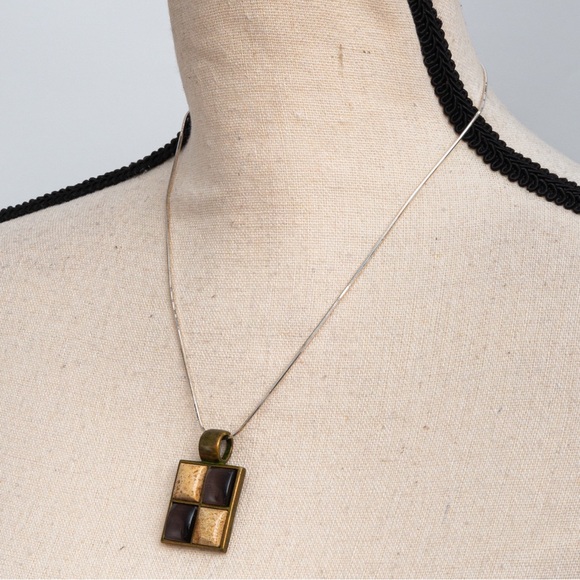 Vintage jewelry set with mid century modern vibe Roman signed neutral shades - Picture 6 of 16